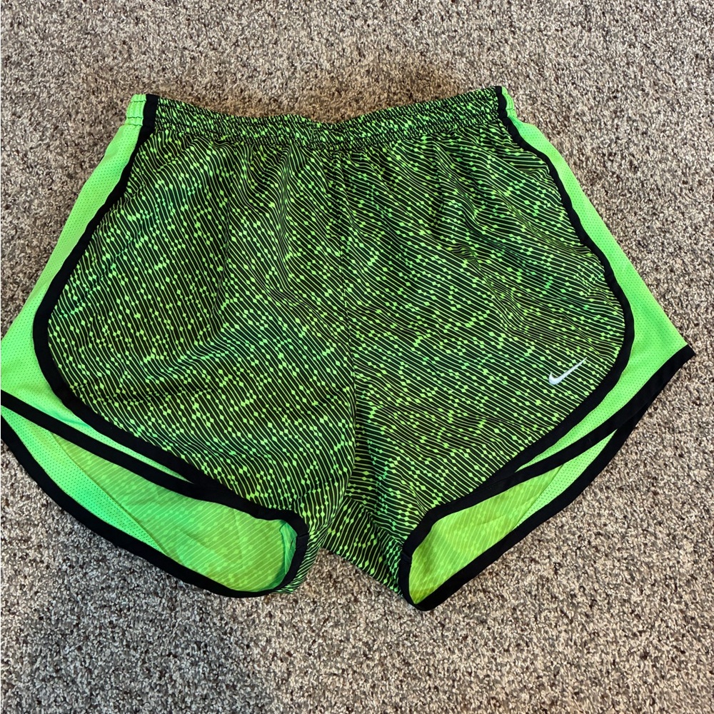 Nike Women's Lime Green Athletic Shorts